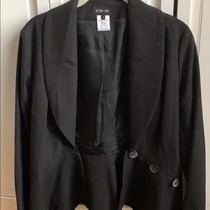 Ronen Chen stylish black blazer with buttons SizeO $55 great condition